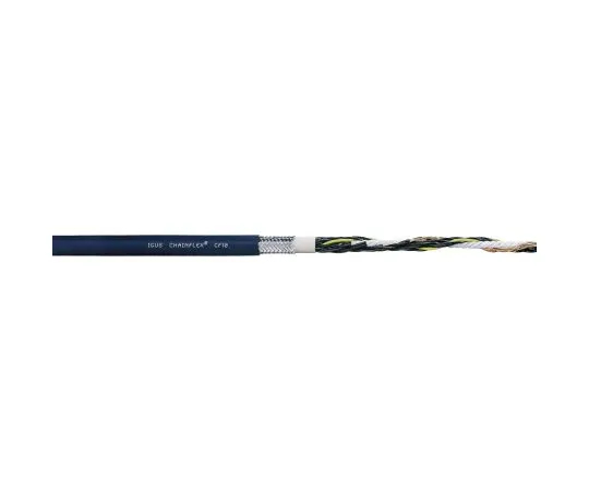 63-4837-13 Igus 4 Core Tinned Copper Braid Industrial Cable, 1.5 mm² Blue 10m Reel, Chainflex CF10 Series CF10.15.04