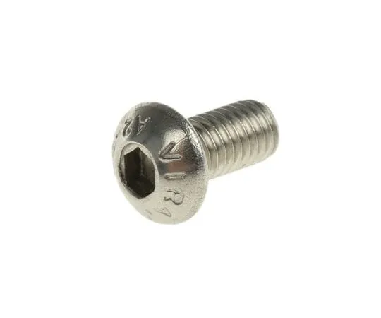 63-4717-70 RS M5 x 10mm Hex Socket Button Screw Plain Stainless Steel 183-8660