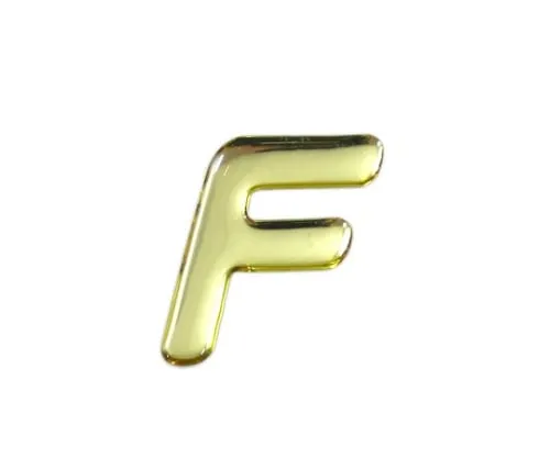 61-7426-97 Gold Metal Characters F 35mm x 1mm GM35-F