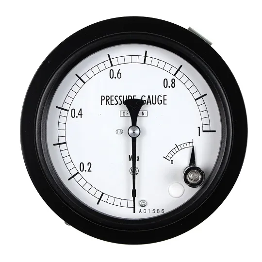 65-4327-88-20 Micro Switch Contact Pressure Gauge (100Φ) Brass H: Upper Limit 1 Contact 1 MPa with Inspection Certificate JM16-131