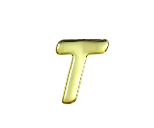 61-7427-12 Gold Metal Characters T 35mm x 1mm GM35-T