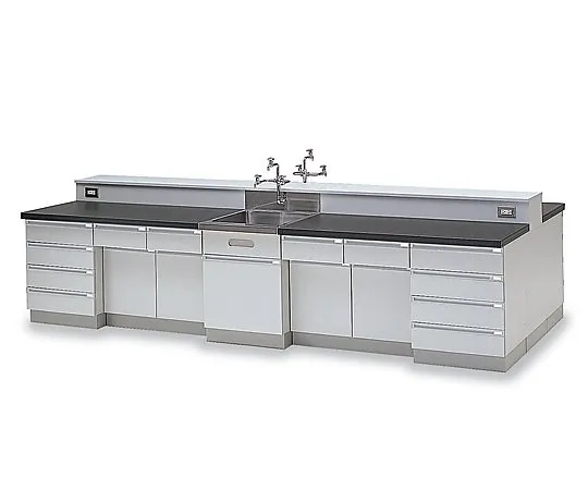 3-5687-01　［Discontinued］Central Laboratory Bench Wooden Type 2400 x 1500 x 800/960　SFZ-2415