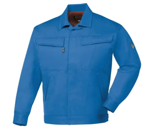 65-8416-88 Wing Type Long Sleeve Blouson Blue 3L 2071-40-3L