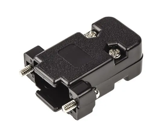 63-4790-95 MH Connectors MHCCOV Series ABS D-sub Connector Backshell, 9 Way, Strain Relief MHCCOV-9SC-BK