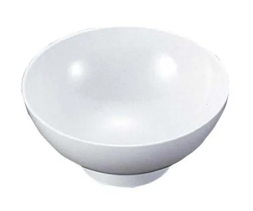 61-6840-49 Melamine School Dish Udon Rice Bowl (Without Lid) No. 65 White 2454500