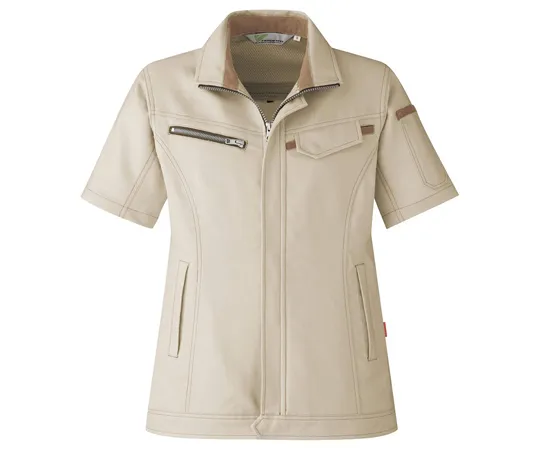 65-1316-47 Ladies Work Clothes, VERDEXCEL Short Sleeve Jumper Ivory 7 VELS520-UE-7 VELS520-UE-7