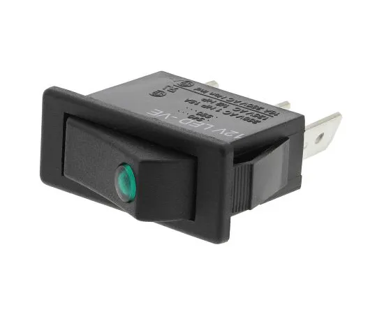 63-4742-18 Arcolectric Illuminated Single Pole Single Throw (SPST), Latching Rocker Switch Panel Mount C5503PLLAB