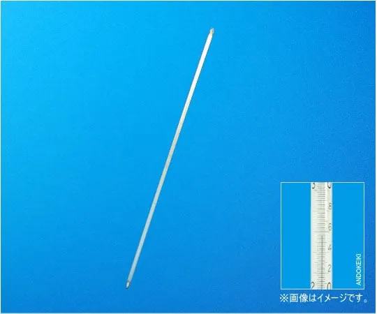 64-0707-98 Leg Length Precision Rod Thermometer (Mercury) 0 ~ 100 °C (0.5) Total Length 450 mm 1-62-1