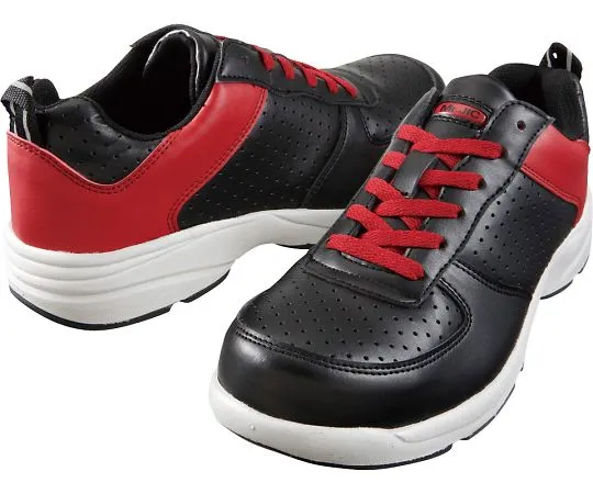 64-0992-18　［Discontinued］Safety Shoes Lace-Up Type Black x Red 24.0 cm　S8051R
