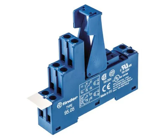 63-4784-62 Finder Relay Socket, Screw Fitting, 250V ac for *** with 40.52, 40.61, 44.52, 44.62, 40.51 Series Relay 95.05SPA