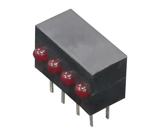 63-4892-74 Kingbright KM2520EF/4ID, Red Right Angle PCB LED Indicator, 4 LEDs, Through Hole 2.5 V KM2520EF/4ID