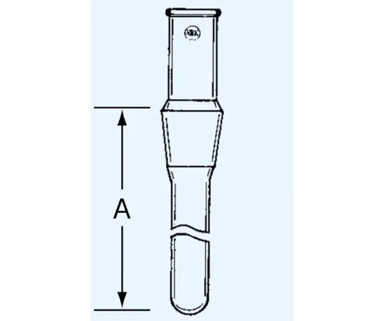 65-8673-23 Protection Tube for Thermometer A TS Sliding Part 15 A Foot Length 200 Top Inner Diameter 10 Foot Diameter 8 mm Bottom Round Type 045-1510