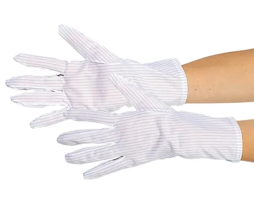 61-4695-58　［Discontinued］Low Particle-Emission Antielectricity Stripe Gloves, Long (10 Pairs)　MX119-S