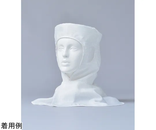 68-6589-87 Hair Net Integrated Hood White M 3K2459-KWM
