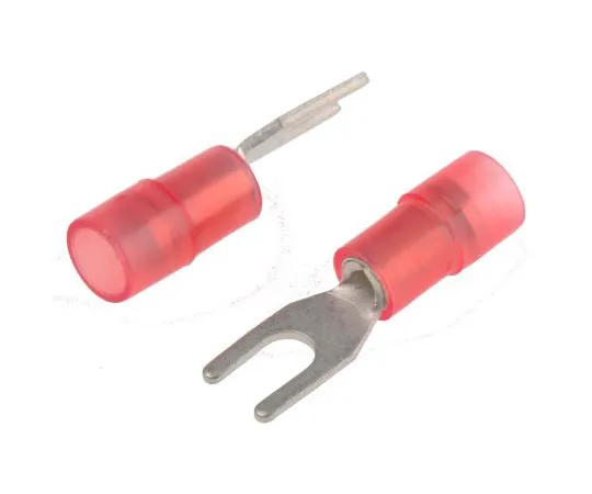 63-4750-43 RS PRO Insulated Crimp Spade Connector, 0.5mm² to 1.5mm², 22AWG to 16AWG, M3 (#4) Stud Size Nylon, Red 267-3717