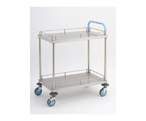 61-3799-53　［Discontinued］W18 Type Color Wagon with Guard Blue (Shelf Board, Column/Stainless Steel (SUS304)) D460 x W610 x H960mm　W18F-S4606B