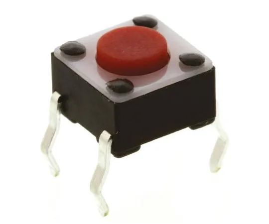 63-4815-46 Red Button Tactile Switch, Single Pole Single Throw (SPST) 50 mA @ 24 V dc 0.7mm 1825910-3