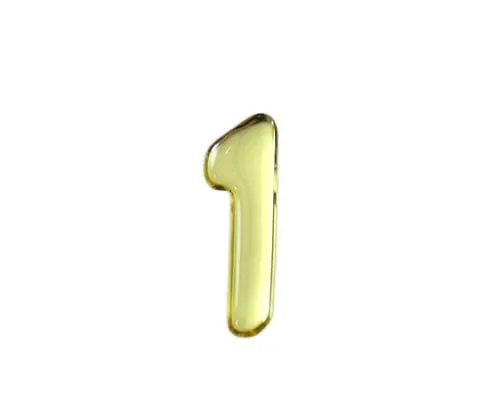 61-7426-82 Gold Metal Characters 1 35mm x 1mm GM35-1