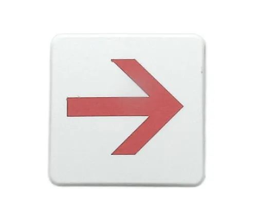 61-7419-38 40 x 40mm White Red Arrow SAB444-3