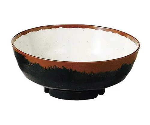 61-6835-44 Melamine Japanese tableware Chojiro kiln Rice Bowl AN-72 large W inner white 2428130