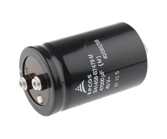 63-4869-58 EPCOS 47000μF 40V dc Aluminium Electrolytic Capacitor, Chassis Mount 51.6 (Dia.) x 80.7mm +85°C 51.6mm B41458B7479M000