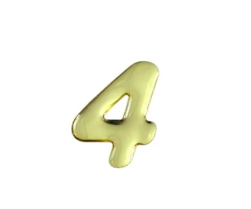 61-7426-85 Gold Metal Characters 4 35mm x 1mm GM35-4