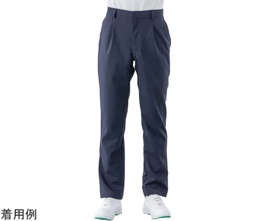 68-5084-72 Hybrid Active Pants without Hem Lifting, Navy, with Tuck, Side Elastic, S Size LH5401-6