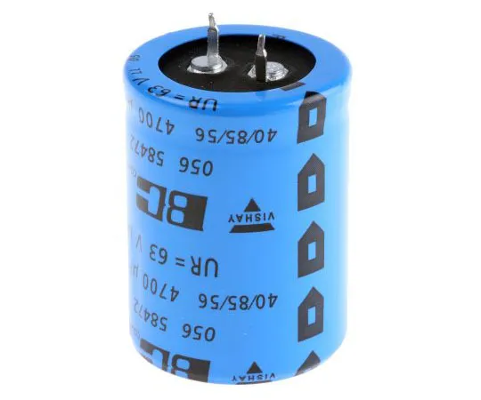 63-4716-95 Vishay 4700μF 63V dc Aluminium Electrolytic Capacitor, Through Hole 30 (Dia.) x 40mm +85°C 30mm 10mm MAL205658472E3
