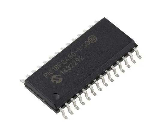 63-4895-87 Microchip PIC18F2480-I/SO, 8bit PIC Microcontroller, 40MHz, 16 kB, 256 B Flash, 28-Pin SOIC PIC18F2480-I/SO