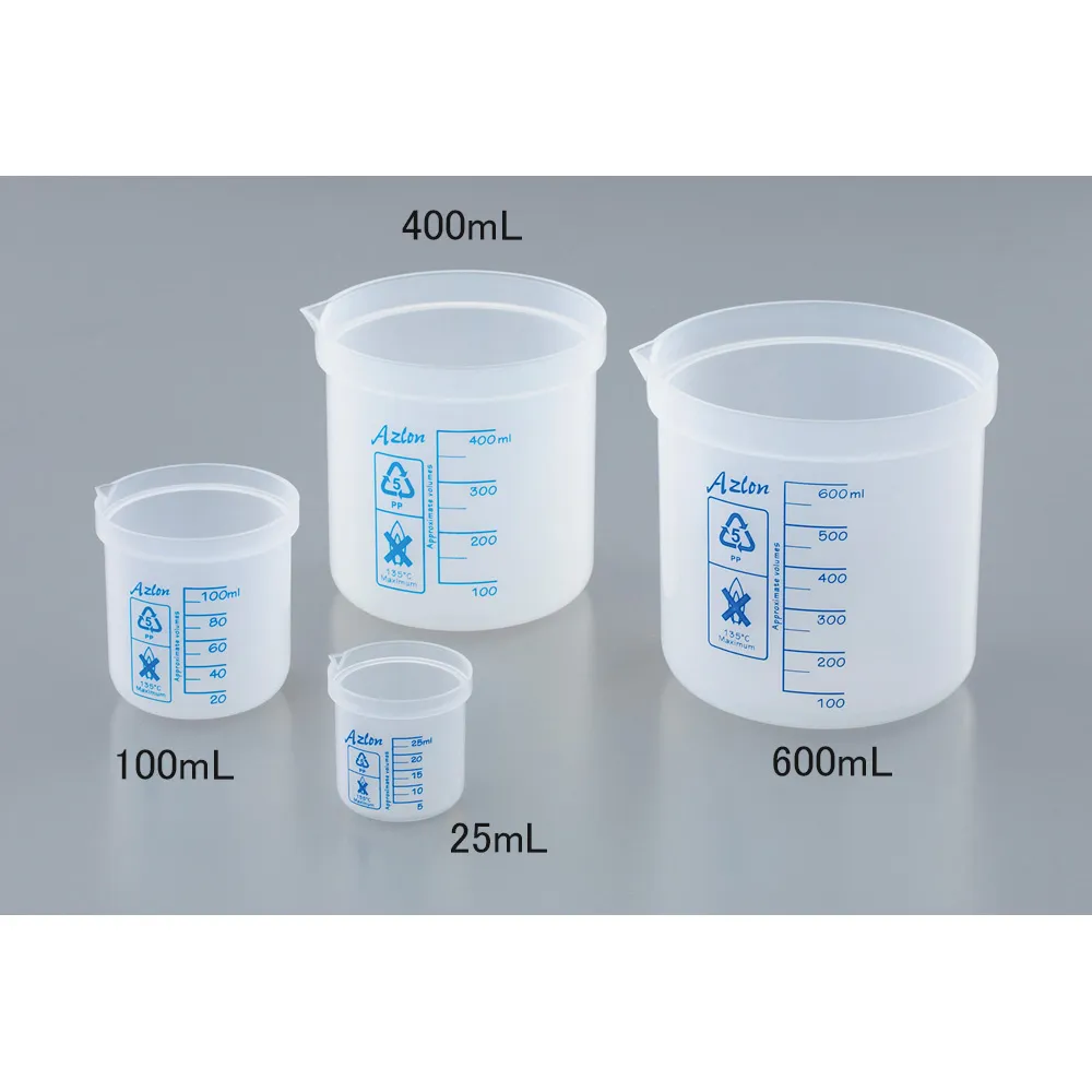 3-6112-02　［Discontinued］Polypropylene Beaker with Rib Azlon 25mL　BDA212P