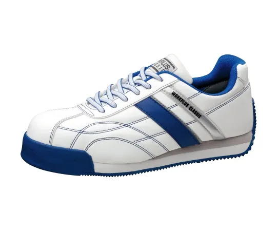 62-0937-26　［Discontinued］Toe Puff Included Sneakers Work Plus Classic WPC-111 White x Blue 22cm　WPC111-W/BL-22