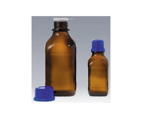 61-4410-77　［Discontinued］Square Bottle Amber with Opening Plug Check Cap 100mL　017130-100A