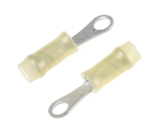 63-4933-76 TE Connectivity PIDG Series Insulated Crimp Ring Terminal, M2 Stud Size, 0.1mm² to 0.3mm² Wire Size, Yellow 329951