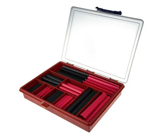 63-4793-26 TE Connectivity Cable Sleeve Kit RNF100 Series, 2:1 Shrink Ratio, 100 piece RNF-100-KIT-BLACK/RED