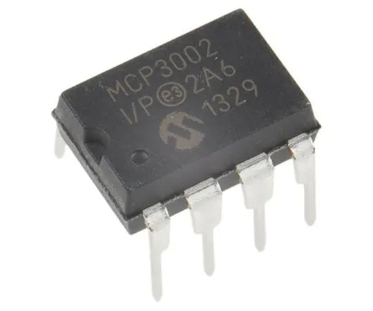 63-4934-67 Microchip MCP3002-I/P, 10-bit Serial ADC Pseudo Differential, Single Ended Input, 8-Pin PDIP MCP3002-I/P