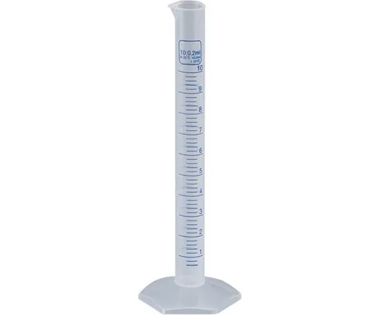 63-9531-49 Graduated cylinder 10 ml PP with blue scale MS10