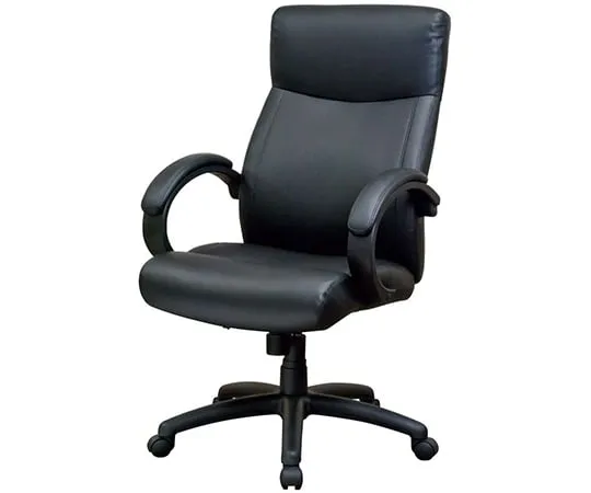 64-6402-12 Soft Fit Leather Chair Black CNL-602BK