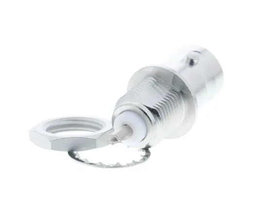 63-4756-01 Radiall R141 Series Straight 50Ω Panel Mount Bulkhead Fitting BNC Connector, jack, Nickel, Solder Termination R141557000W