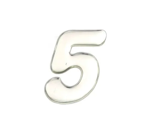 61-7427-69 Silver Metal Characters 5 35mm x 1mm SM35-5