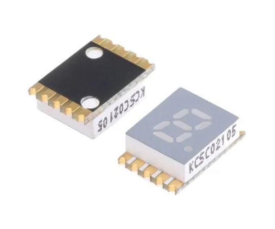 63-4892-95 KCSC02-105 Kingbright 7-Segment LED Display, CC Red 30 mcd RH DP 5.1mm KCSC02-105