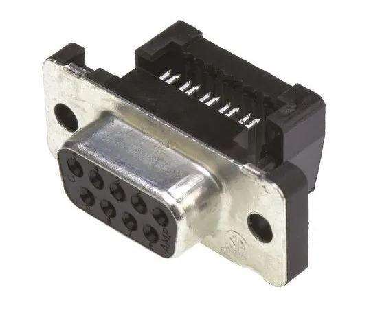 63-4786-80 TE Connectivity AMPLIMITE HDF-20 Series 2.77mm Pitch 9 Way IDC D-Sub Ribbon Cable Connector, Socket, Steel Shell 1658612-4