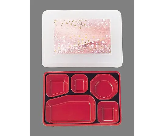 62-6803-12 Dynamic Side Dish FW-1000 (Black Inner Red/Clear Flower Bubble Pink)