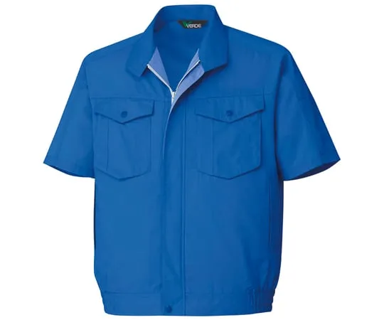 65-1275-03 Work Clothes, Male/Female Pair Short Sleeve Blouson Royal Blue SS GS348-UE-SS GS348-UE-SS