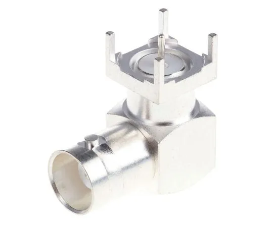 63-4874-72 RS Right Angle 50Ω PCB Mount BNC Connector, jack, Silver, Through Hole Termination 546-4516