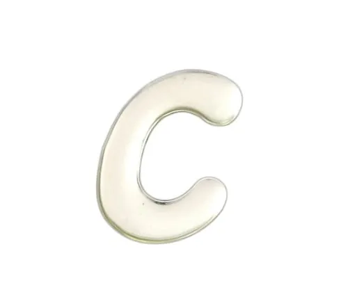 61-7427-77 Silver Metal Characters C 35mm x 1mm SM35-C