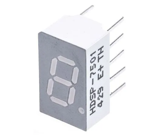 63-4713-11 HDSP-7501 Broadcom 7-Segment LED Display, CA Red 5.4 mcd RH DP 7.6mm HDSP-7501