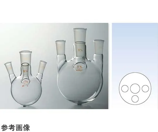 65-6809-89 Four-necked Flask (Side Tube Front) 24/40 in 100 mL Side 15/25 1513-01-1