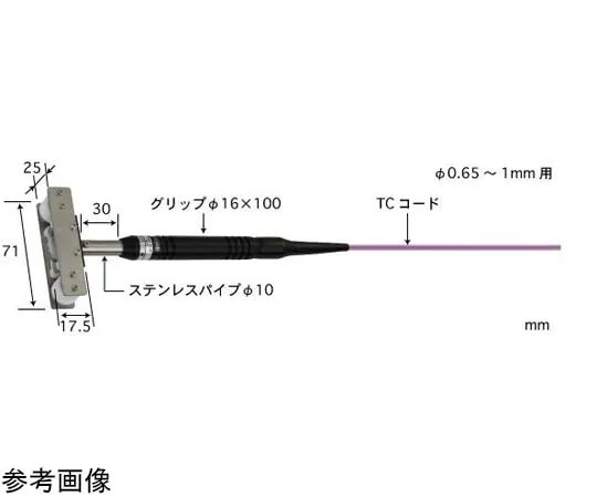 65-3533-74　［Out of stock］Running Line Temperature Sensor MW Series With ISO Document -50~250°C Roller Shape (φmm): 0.65~1 E Type　MW-31E-TC1-ASP