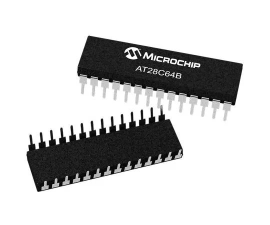 63-4682-83 Microchip Technology AT28C64B-15PU, 64kbit Parallel EEPROM Memory, 150ns 28-Pin PDIP Parallel AT28C64B-15PU