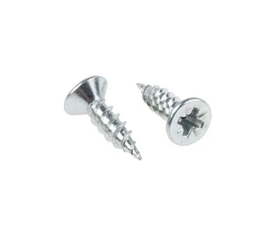 63-4690-77 Pozidriv Countersunk Steel Wood Screw Bright Zinc Plated, No. 8 Thread, 5/8in Length 144-3501